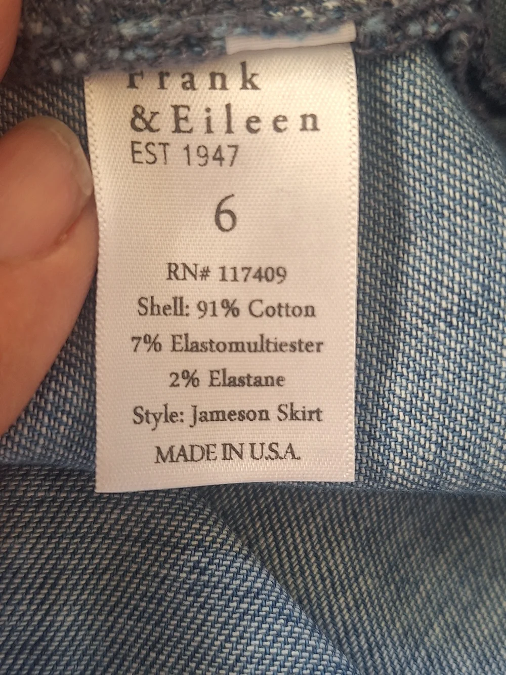 Frankie & Eileen Casual Denim Pocket Mini Skirt - Blue Sz 6 100% Cotton Like New - Picture 4 of 7